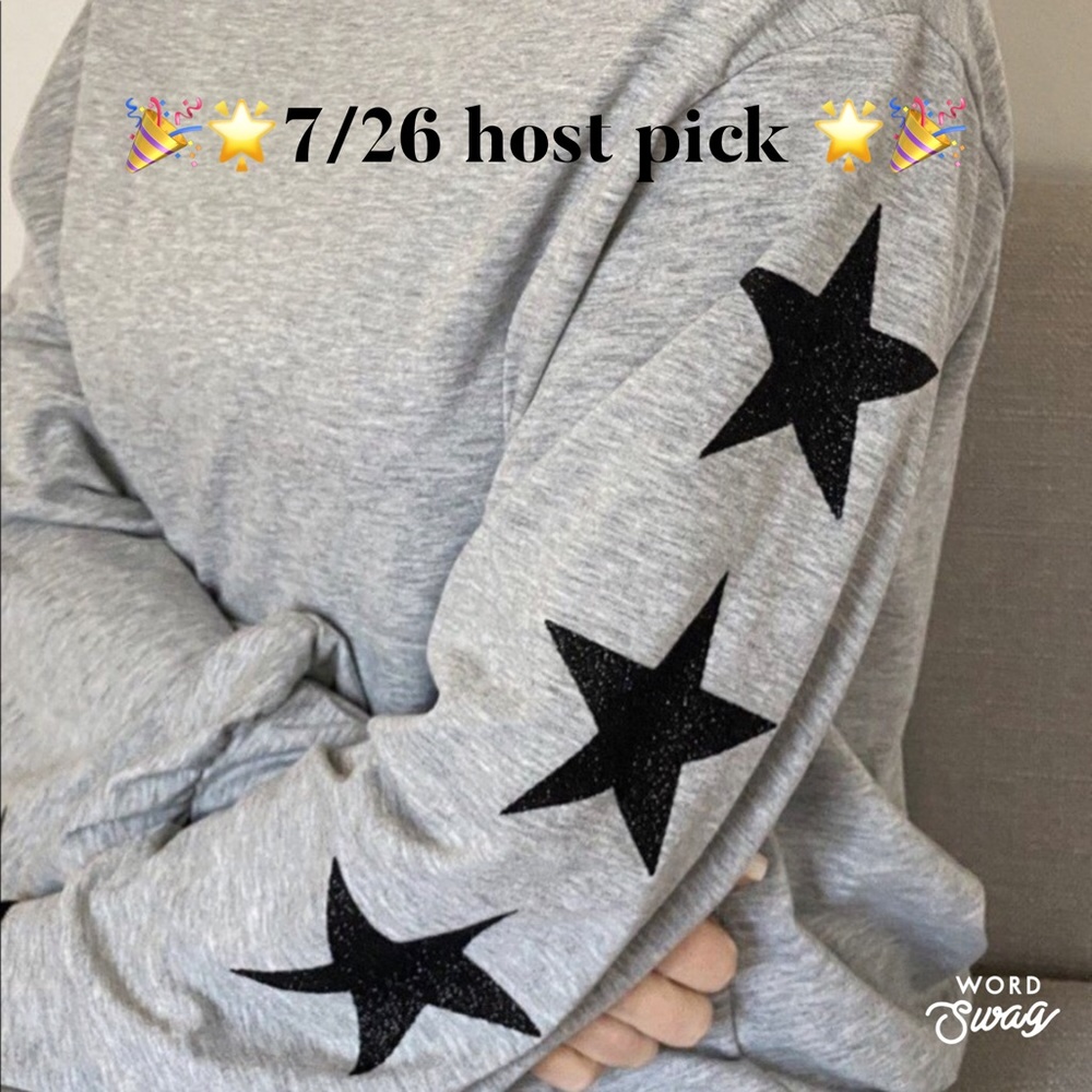 🌟LAST ONE🌟Wish Upon a Glitter Star lightweight crewneck - Picture 2 of 6